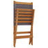 Folding Garden Chairs 4 pcs Anthracite Fabric and Solid Wood