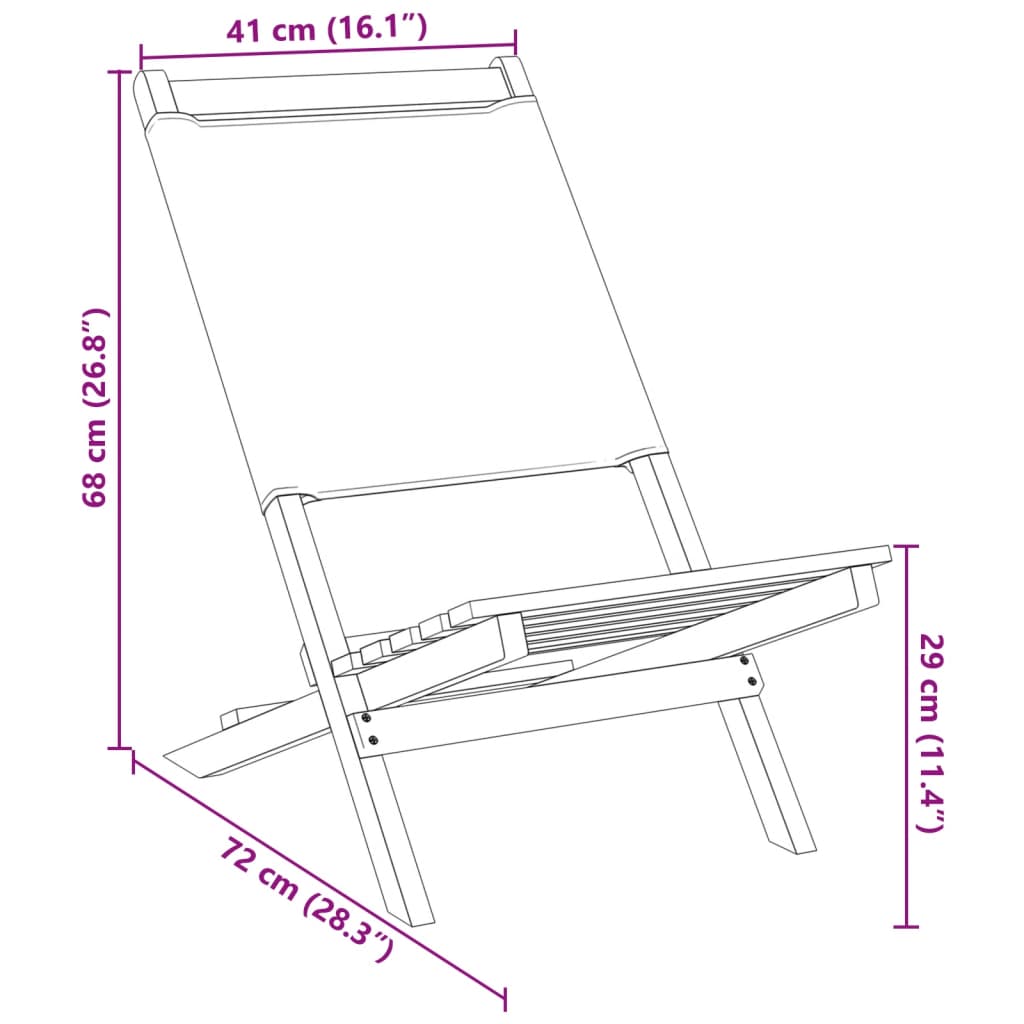 Folding Garden Chairs 4 pcs Anthracite Fabric and Solid Wood