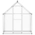 Greenhouse with Base Frame Silver 169x58x195 cm Aluminium