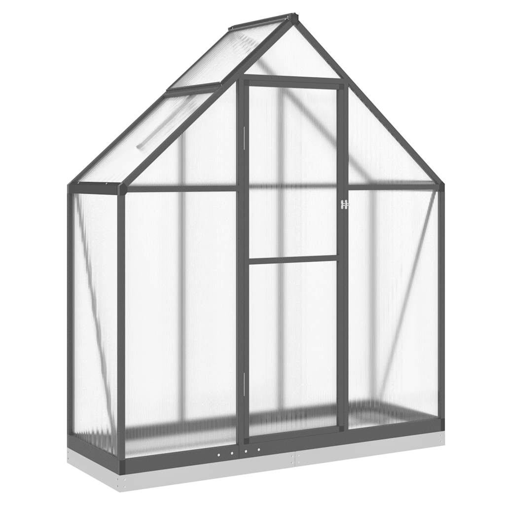 Greenhouse with Base Frame Anthracite 169x58x202 cm Aluminium