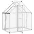 Greenhouse with Base Frame Silver 169x114x195 cm Aluminium