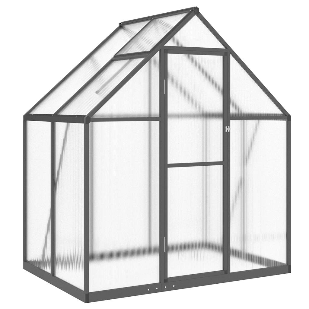 Greenhouse with Base Frame Anthracite 169x114x195 cm Aluminium