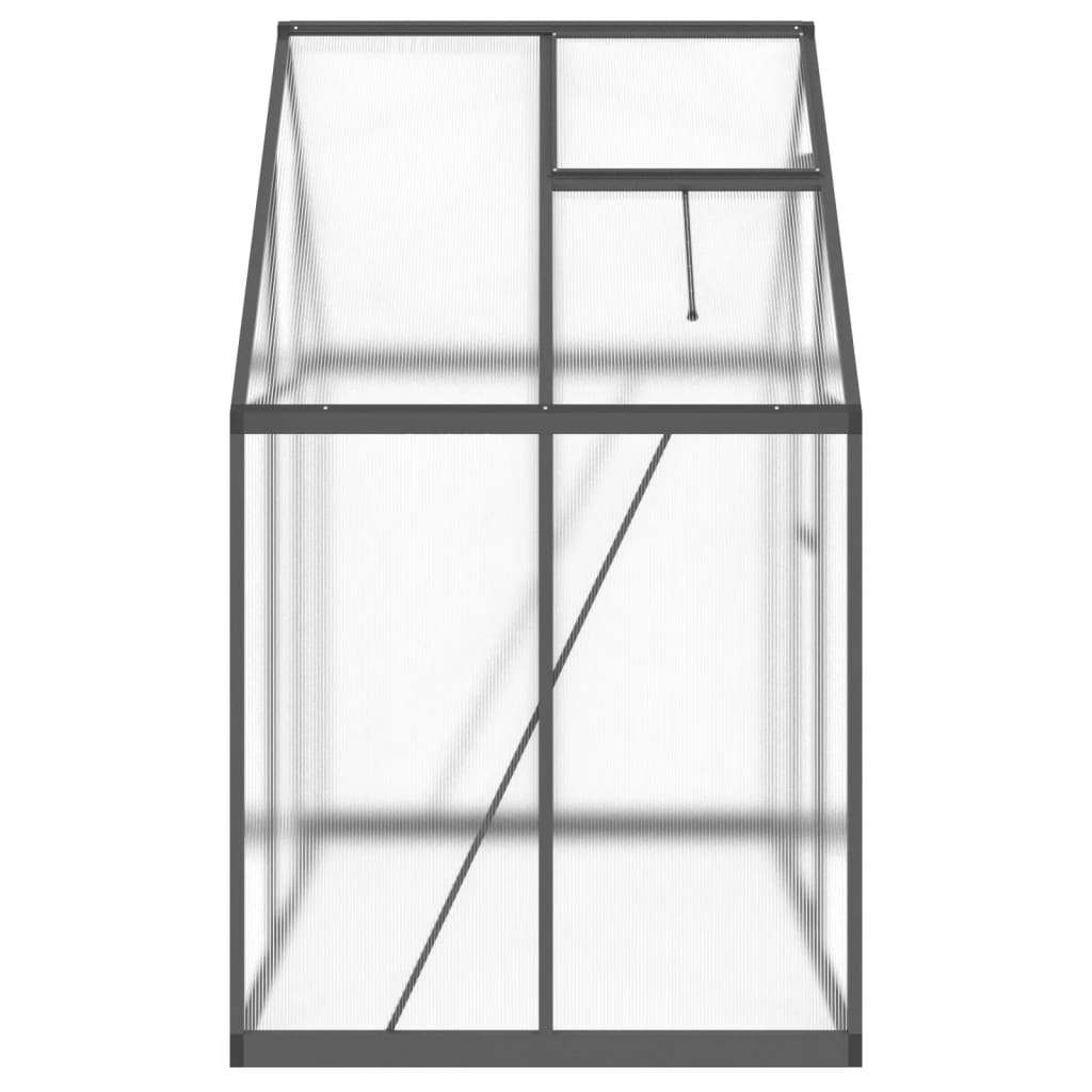 Greenhouse with Base Frame Anthracite 169x114x195 cm Aluminium