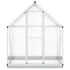 Greenhouse with Base Frame Silver 169x114x202 cm Aluminium