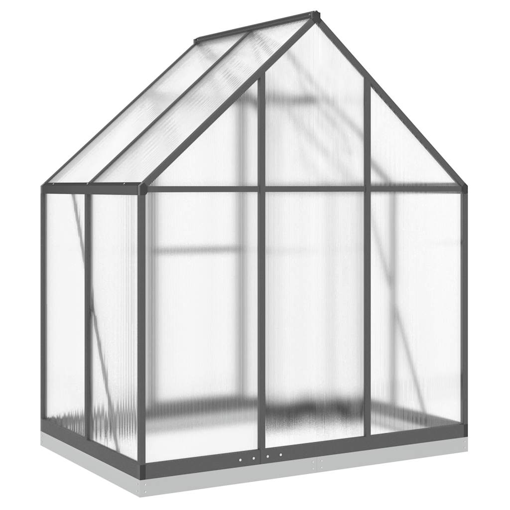 Greenhouse with Base Frame Anthracite 169x114x202 cm Aluminium