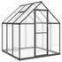 Greenhouse with Base Frame Anthracite 169x169x195 cm Aluminium