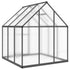 Greenhouse with Base Frame Anthracite 169x169x195 cm Aluminium