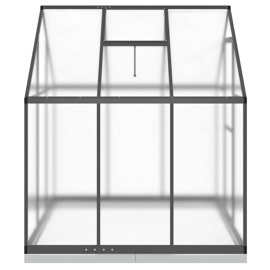 Greenhouse with Base Frame Anthracite 169x169x202 cm Aluminium