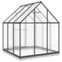 Greenhouse with Base Frame Anthracite 169x169x202 cm Aluminium