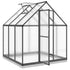 Greenhouse with Base Frame Anthracite 169x169x202 cm Aluminium