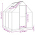 Greenhouse with Base Frame Anthracite 169x169x202 cm Aluminium