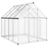 Greenhouse with Base Frame Silver 224x169x195 cm Aluminium