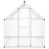 Greenhouse with Base Frame Silver 224x169x195 cm Aluminium