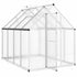 Greenhouse with Base Frame Silver 224x169x195 cm Aluminium