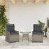 Reclining Garden Chairs 2 pcs Grey Poly Rattan