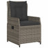 Reclining Garden Chairs 2 pcs Grey Poly Rattan