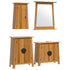 4 Piece Bathroom Furniture Set Solid Wood Pine