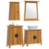 4 Piece Bathroom Furniture Set Solid Wood Pine