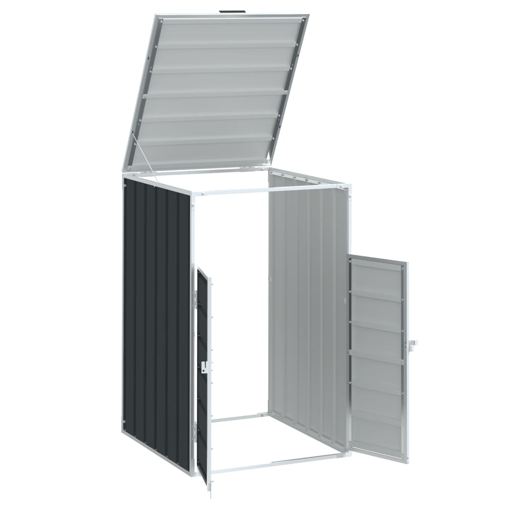 Wheelie Bin Storage for Single Bin Anthracite 72x81x115 cm Steel