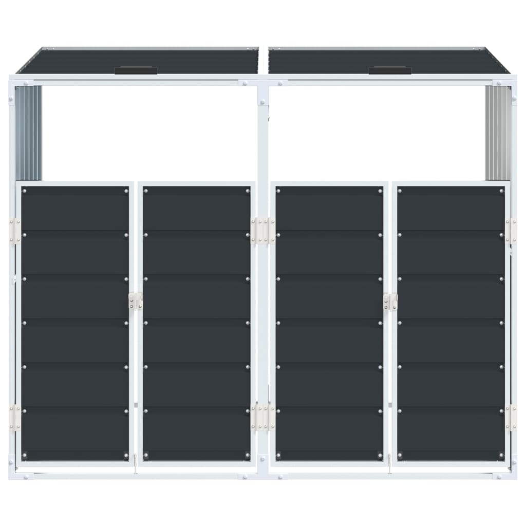 Wheelie Bin Storage for Double Bins Anthracite 144x81x113 cm Steel