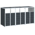 Wheelie Bin Storage for Triple Bins Anthracite 216x81x115 cm Steel