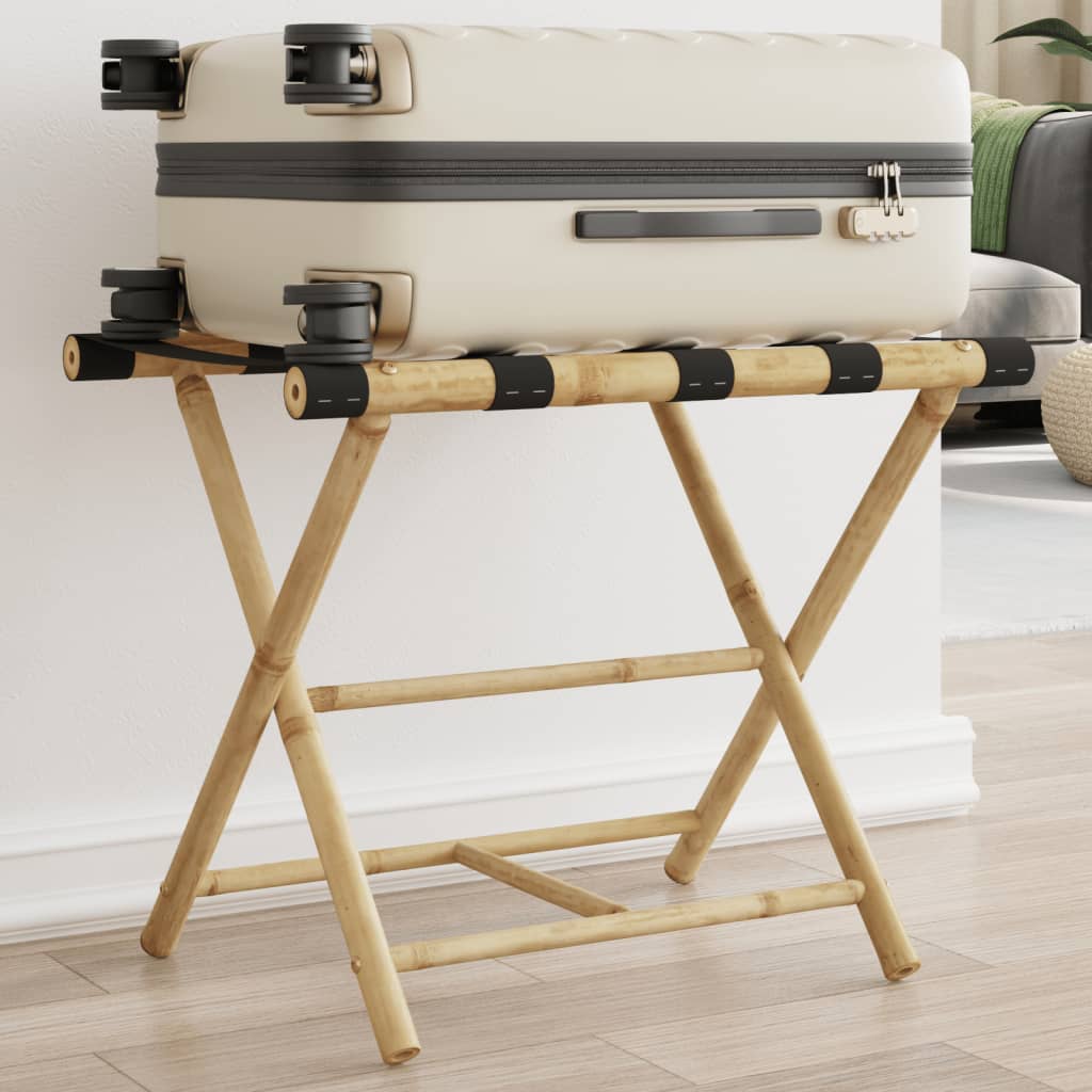 Folding Luggage Rack 62x42x50.5 cm Bamboo