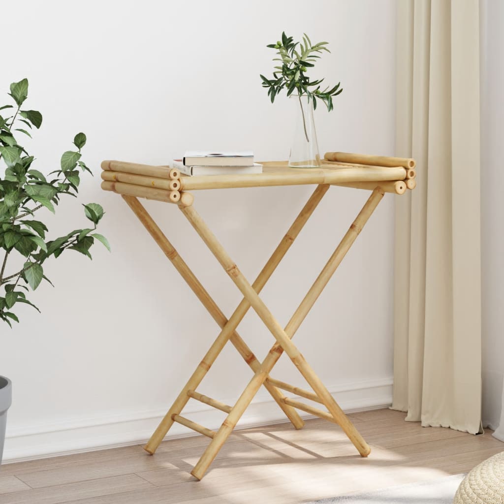 Folding Tray Table 70.5x42.5x80 cm Bamboo