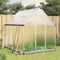 Greenhouse with Base Frame Silver 224x169x202 cm Aluminium