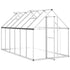 Greenhouse with Base Frame Silver 334x169x195 cm Aluminium