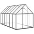 Greenhouse with Base Frame Anthracite 334x169x195 cm Aluminium