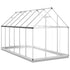 Greenhouse with Base Frame Silver 334x169x202 cm Aluminium