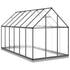 Greenhouse with Base Frame Anthracite 334x169x202 cm Aluminium