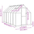 Greenhouse with Base Frame Anthracite 334x169x202 cm Aluminium