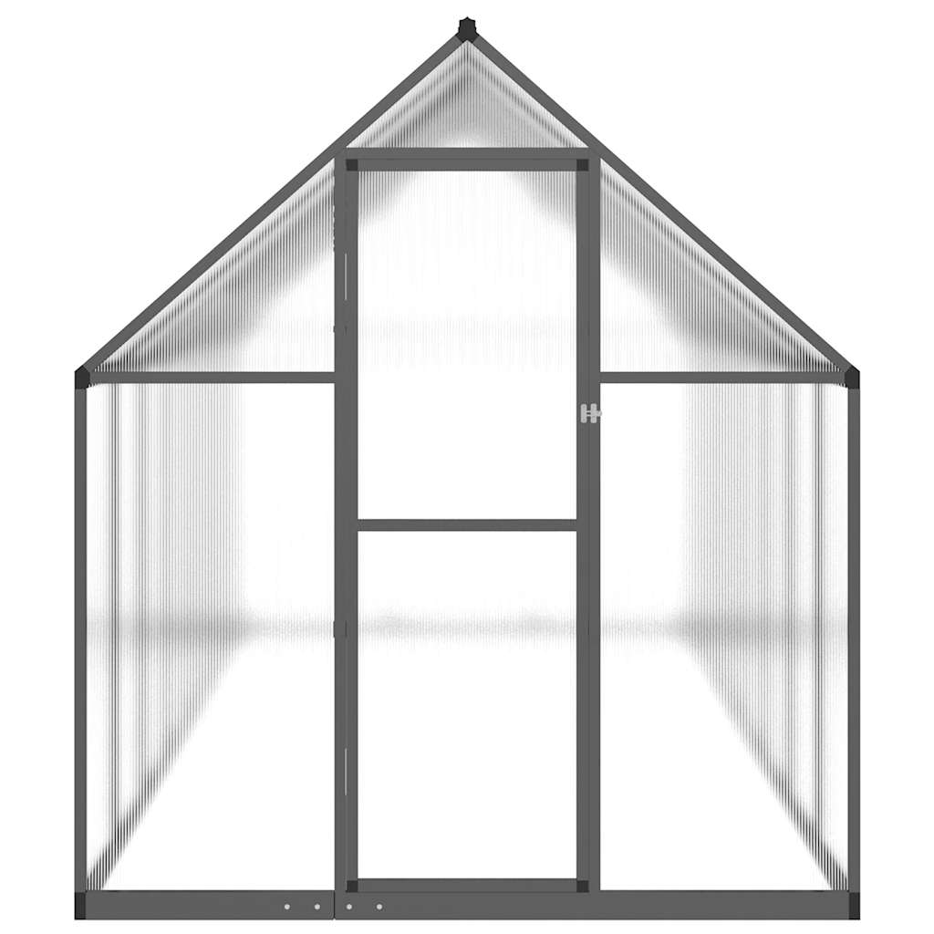 Greenhouse with Base Frame Anthracite 445x169x195 cm Aluminium