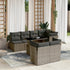 8 Piece Garden Sofa Set with Cushions Grey Poly Rattan