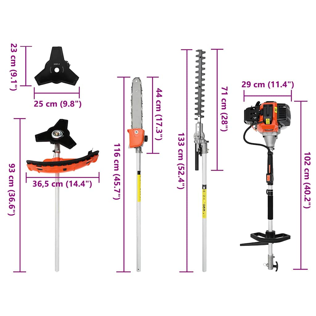 Brush Cutter 4-in-1 Function Orange 52 cc 1.45 kW