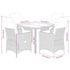 5 Piece Garden Dining Set with Cushions Black Poly Rattan