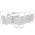 9 Piece Garden Dining Set with Cushions Black Poly Rattan