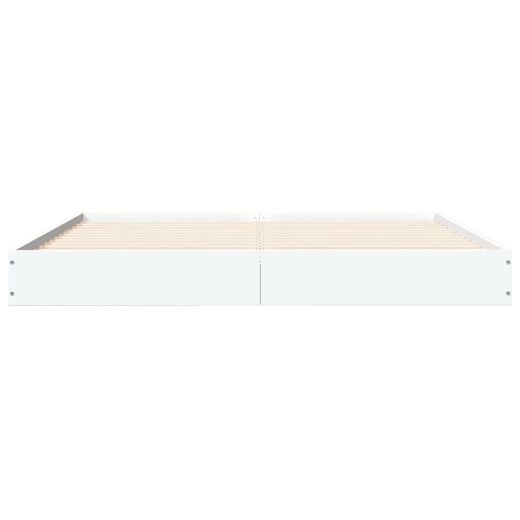 Bed Frame without Mattress White 150x200 cm Engineered Wood