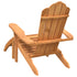 Garden Adirondack Chair with Footrest Solid Wood Teak