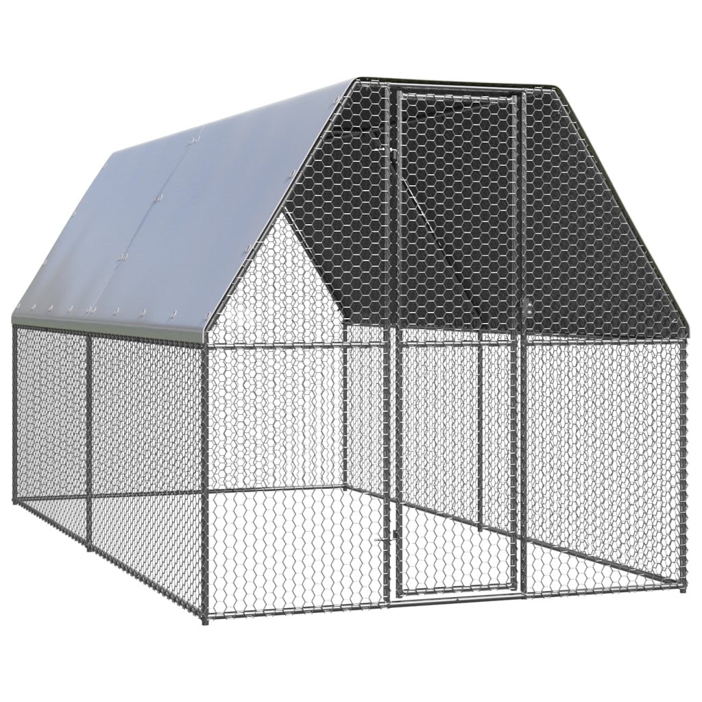 Chicken Cage 2x4x2 m Galvanised Steel