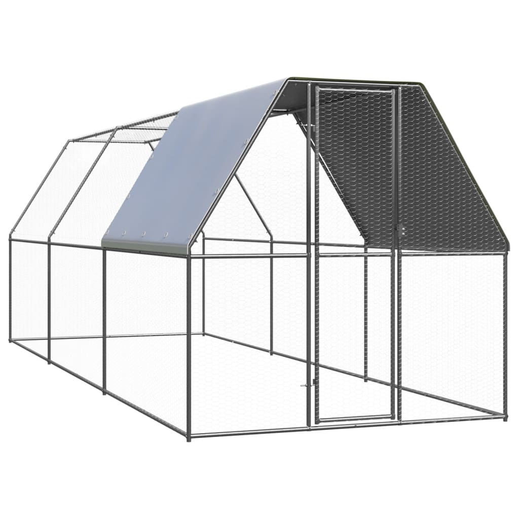 Chicken Cage 2x6x2 m Galvanised Steel