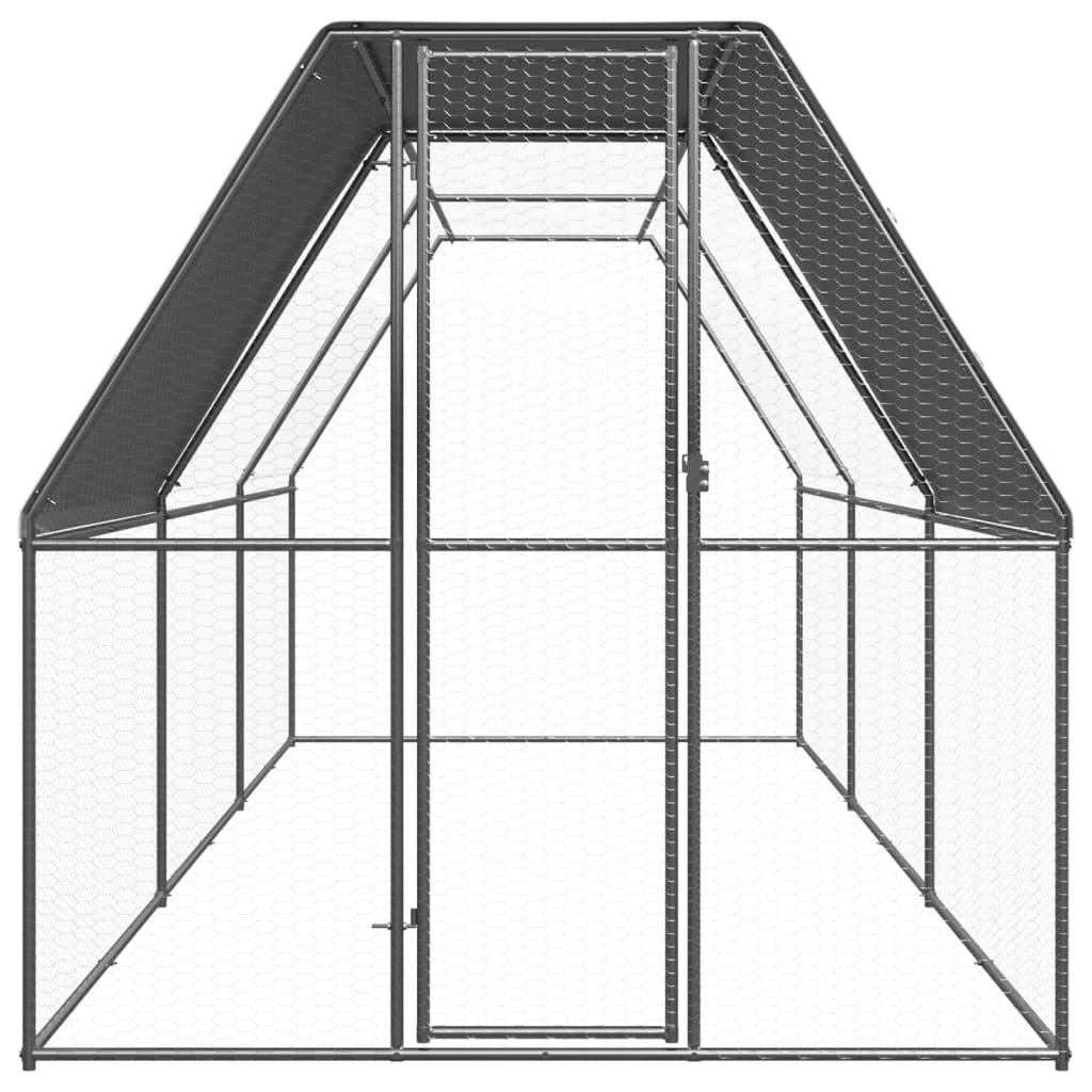 Chicken Cage 2x6x2 m Galvanised Steel