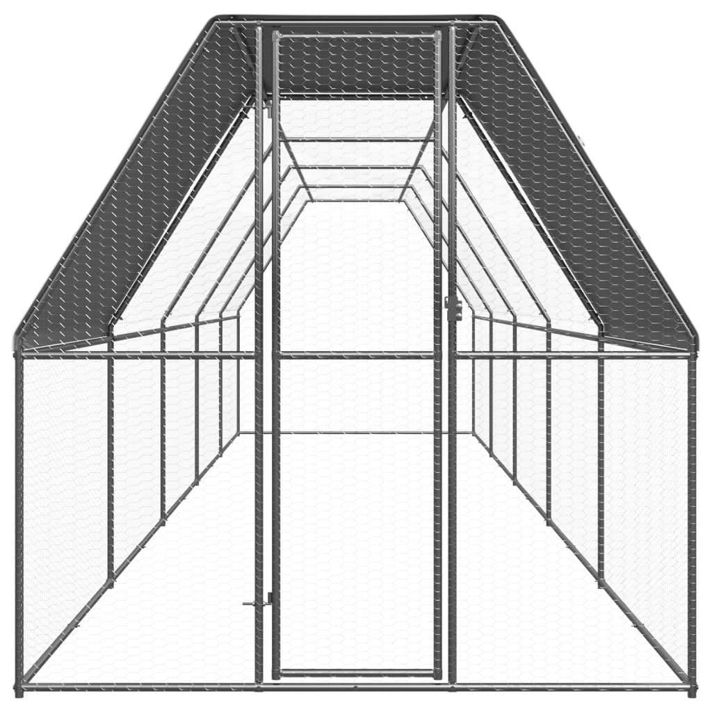 Chicken Cage 2x10x2 m Galvanised Steel