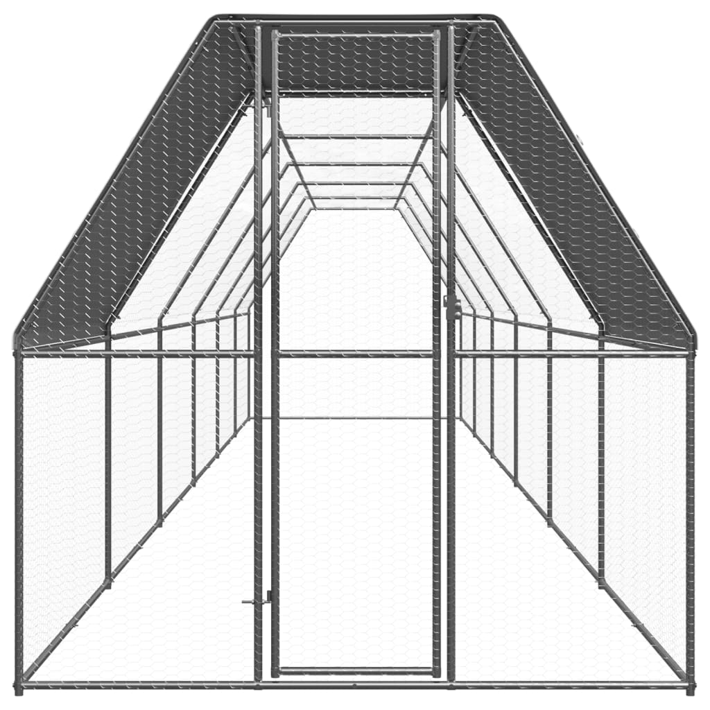 Chicken Cage 2x12x2 m Galvanised Steel