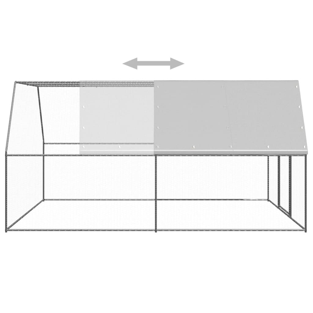 Chicken Cage 3x4x2 m Galvanised Steel