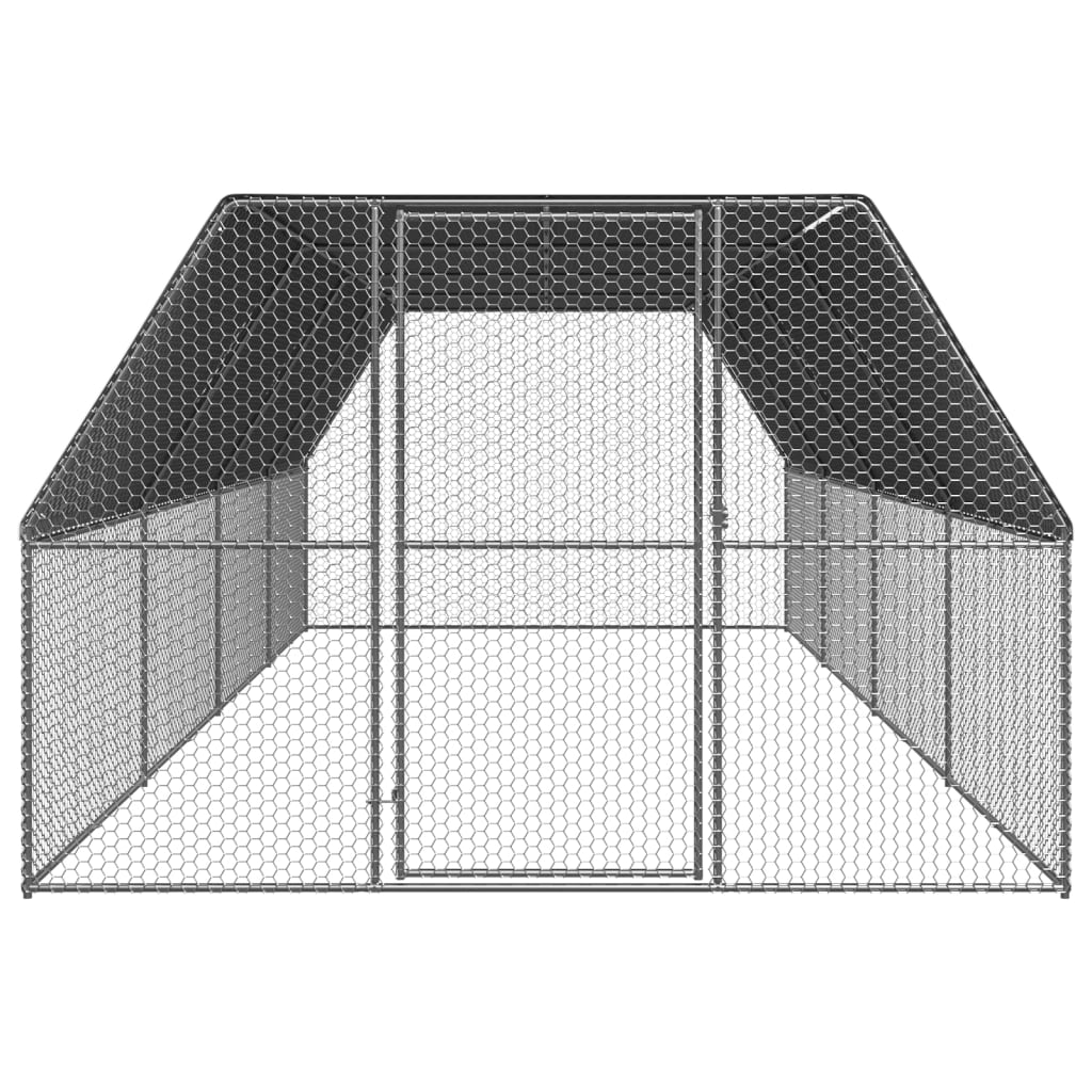 Chicken Cage 3x8x2 m Galvanised Steel