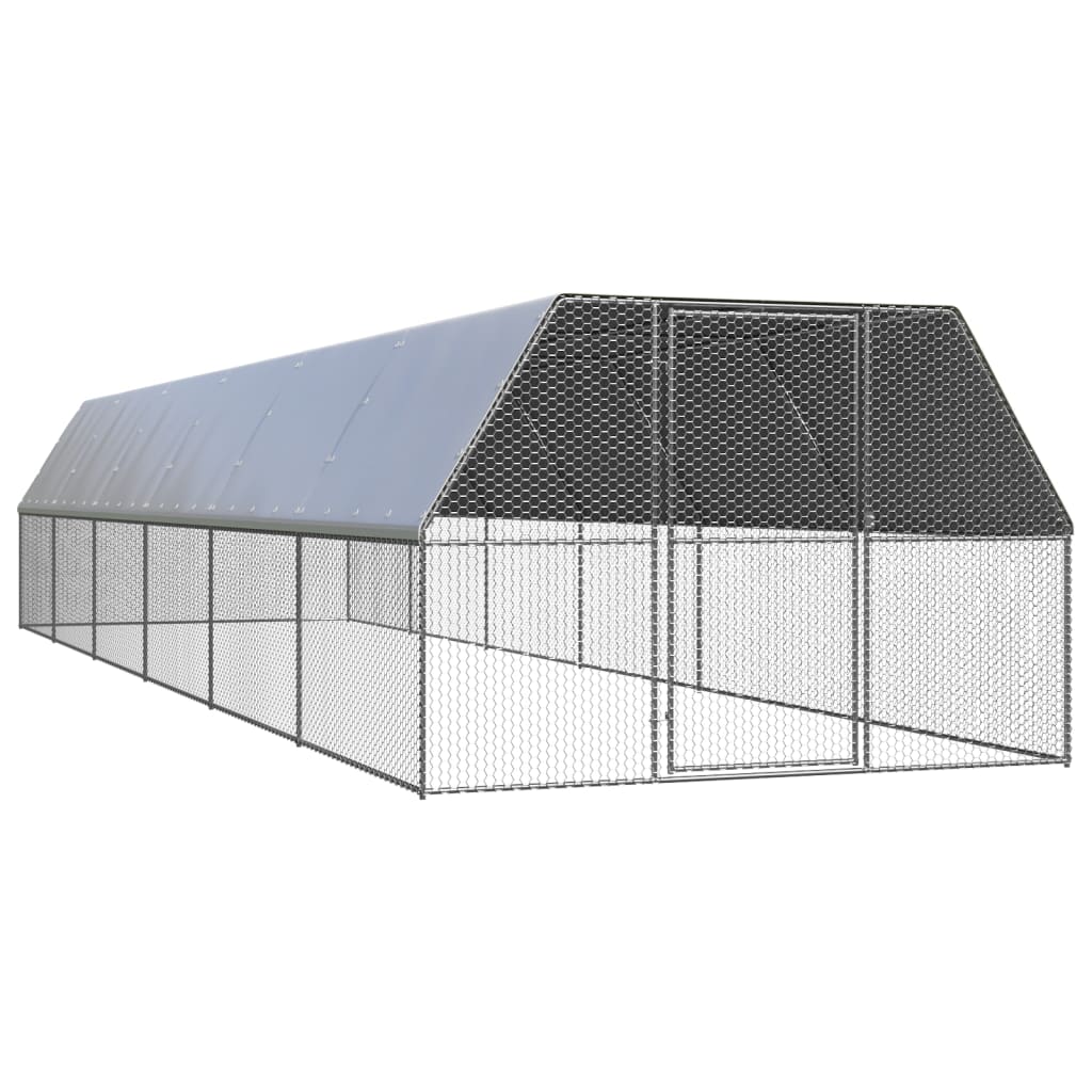 Chicken Cage 3x12x2 m Galvanised Steel