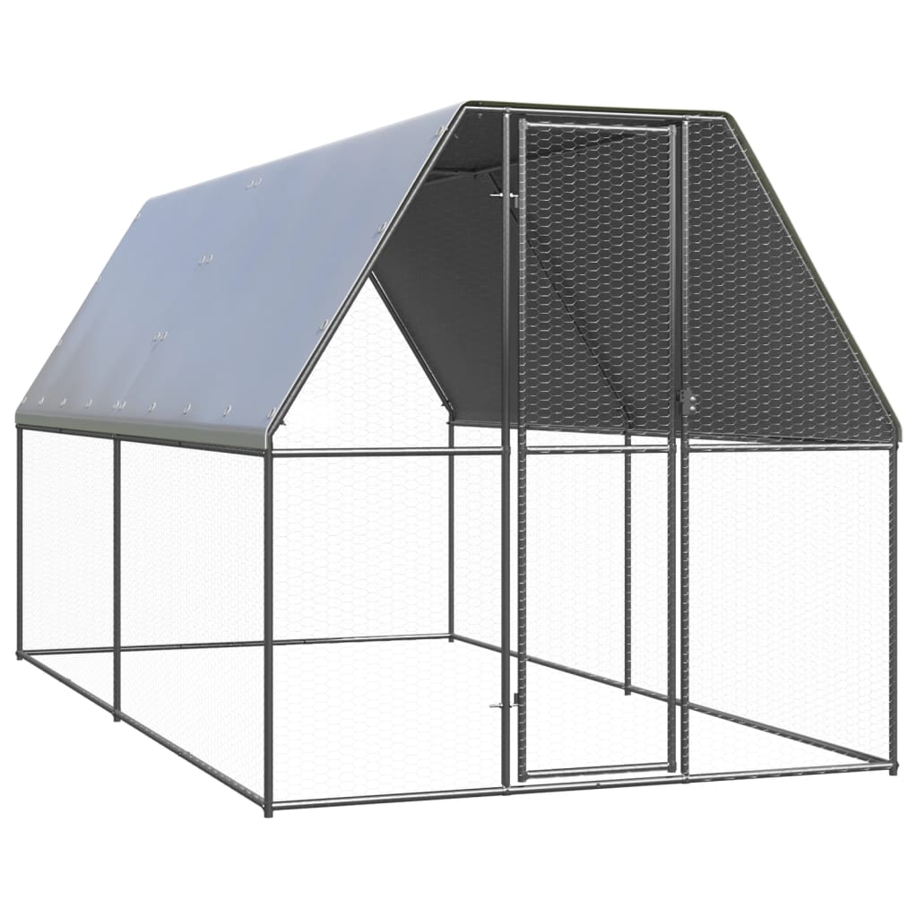 Chicken Cage 2x4x2 m Galvanised Steel