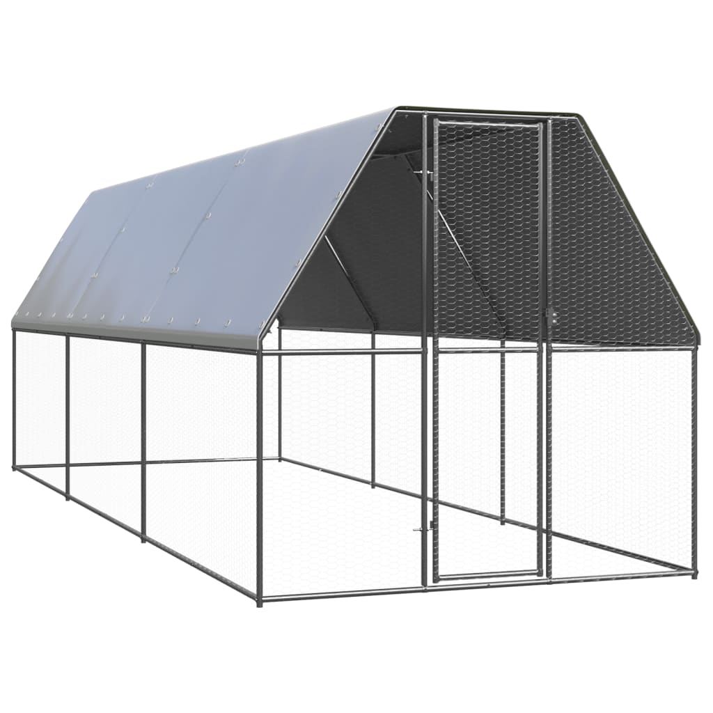 Chicken Cage 2x6x2 m Galvanised Steel